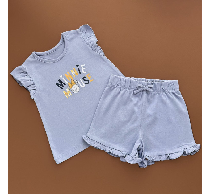 Костюмчик George Футболка та шорти, мікі/ліловий