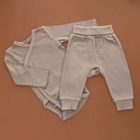 Костюмчик H&M Боді з довгим рукавом та штанами, коричневий