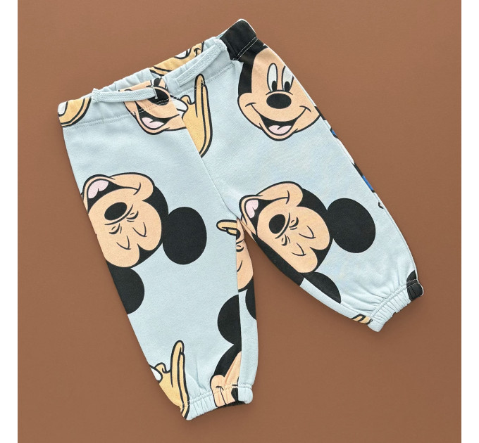Костюмчик H&M Світшот з штанами, фліс, блакитний/Мікі та Скрудж Макдак