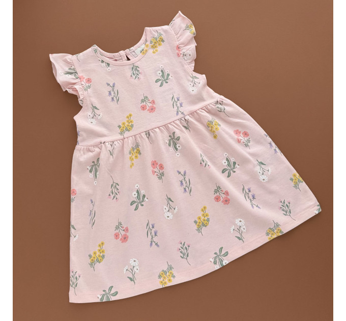 Сукня H&M, короткий рукав, рожевий/квіти