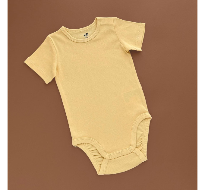 Боді H&M з коротким рукавом, на кнопках,  жовтий