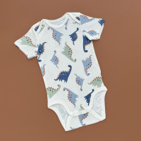 Боді H&M короткий рукав, молочний/ динозаври