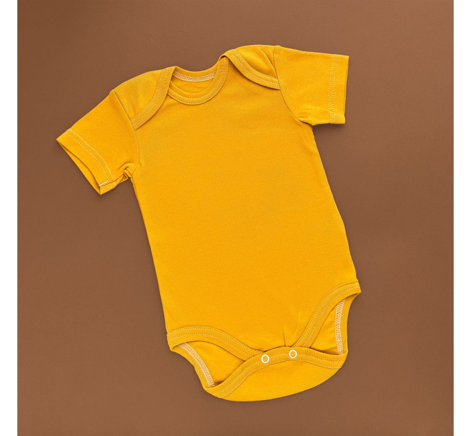 Боді Little Angel з коротким рукавом, гірчичний
