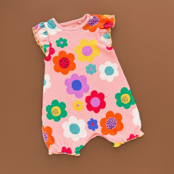 Пісочник Next, рожевий рубчик/квіти