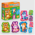Пазли картонні Vladi Toys з грою Лісові звірі VT1722-26
