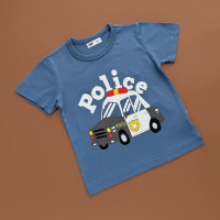 Футболка, синій/поліцейська машина