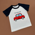 Футболка, біло-чорний/червона машина