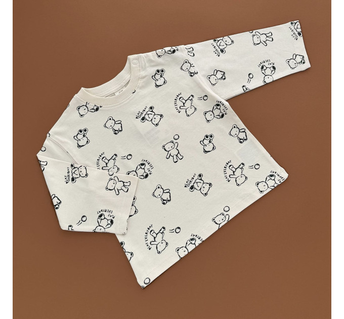 Реглан H&M, молочний/ведмедики