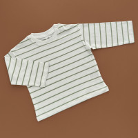 Реглан H&M, молочний/зелена полоска