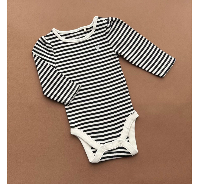 Боді Next з довгим рукавом, чорна полоска