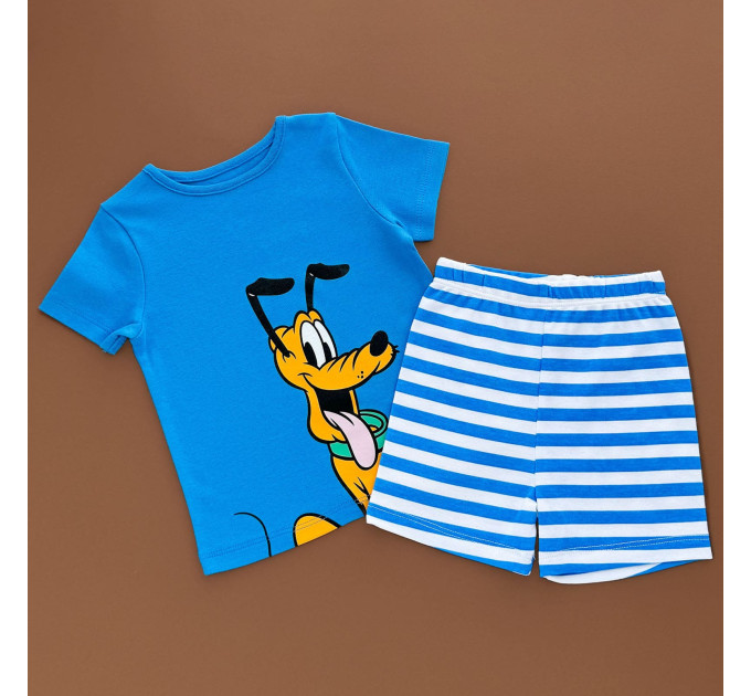 Піжама George Футболка з шортами, синій/Disney Mickey & Friends