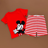 Піжама George Футболка з шортами, червоний/Disney Mickey & Friends