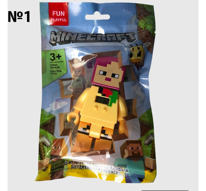 Іграшка фігурка Майнкрафт minecraft з вбудованим годинником 86013 (16/2)