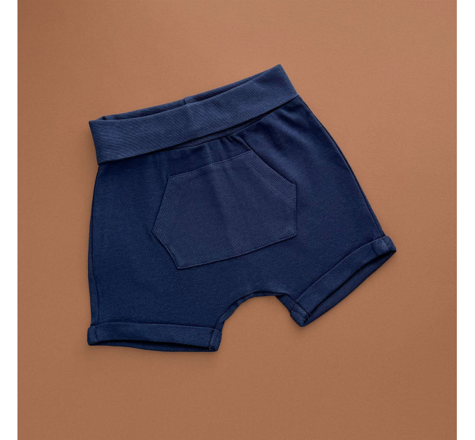 Шорти H&M, темно-синій спереду кармани