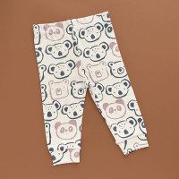 Штани George, молочний/ мордочки ведмедика, коали рубчик