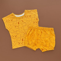 Костюмчик George Футболка та шорти, гірчична/енімал