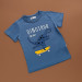 Футболка, синій/динозавр
