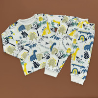 Піжама George трикотажна, молочний/динозаврики