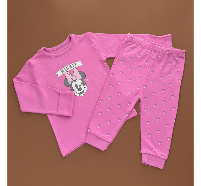 Піжама George, реглан з штанами, рожевий/Міні Маус